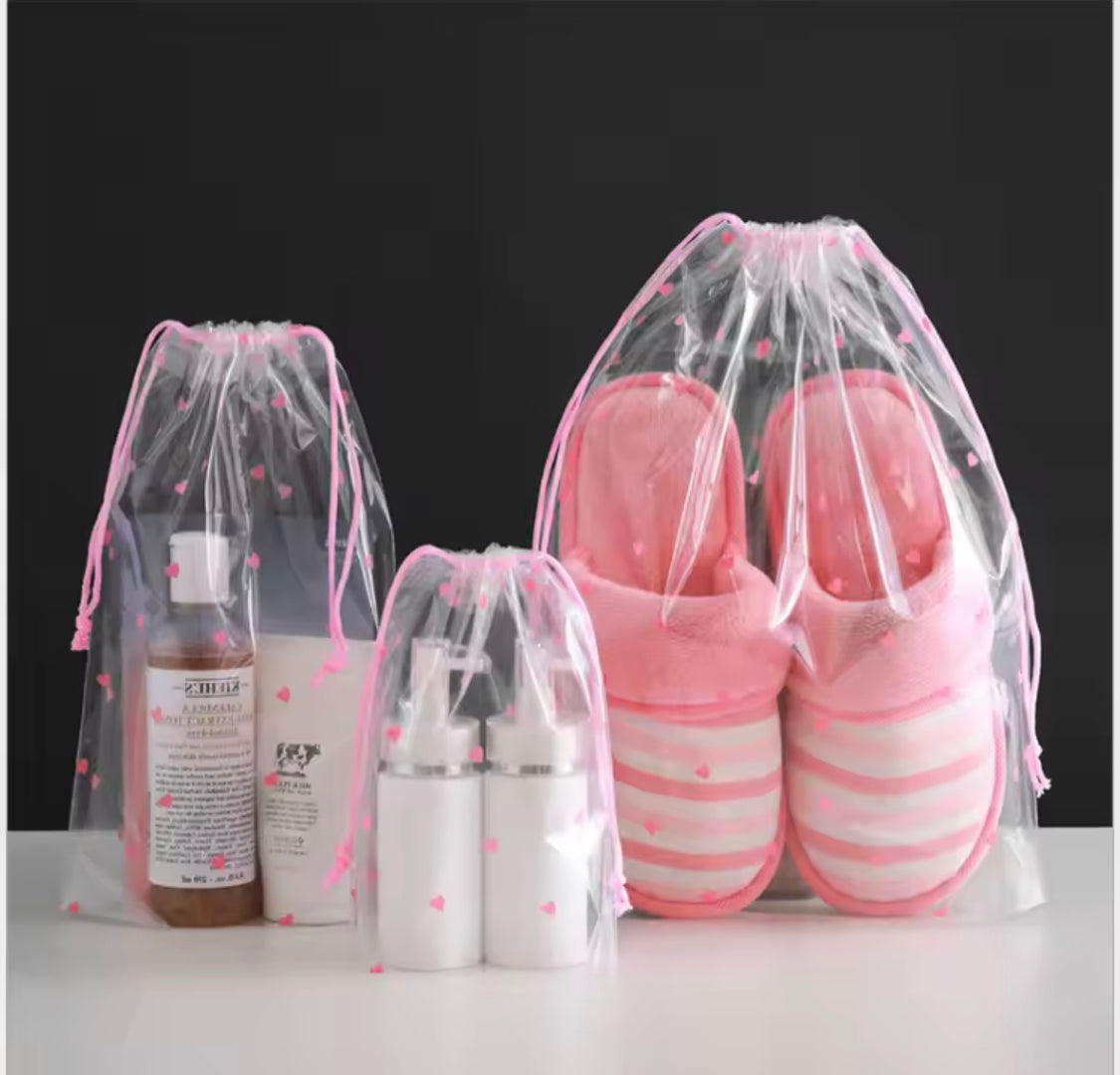 PVC Waterproof Transparent Cosmetic Bag, Transparent Travel Pouch for Slippers, Multifunctional Travel Bag, Portable Shoe Storage Organizer PVC Waterproof Transparent Cosmetic Bag, Transparent Travel Pouch for Slippers, Multifunctional Travel Bag, Portable Shoe Storage Organizer